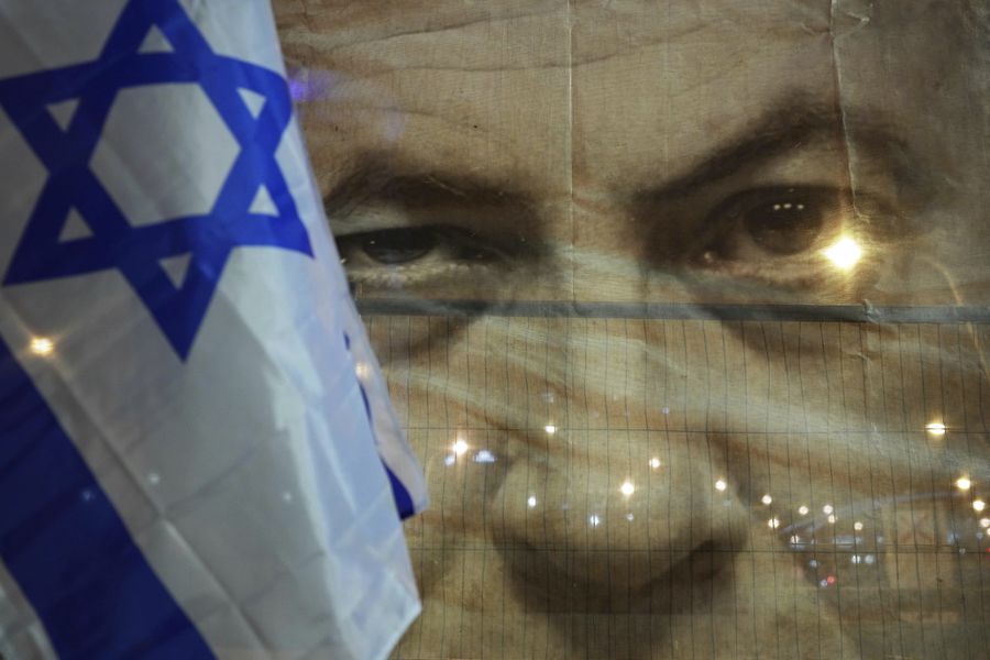 Netanyahu-y-bandera apoyo