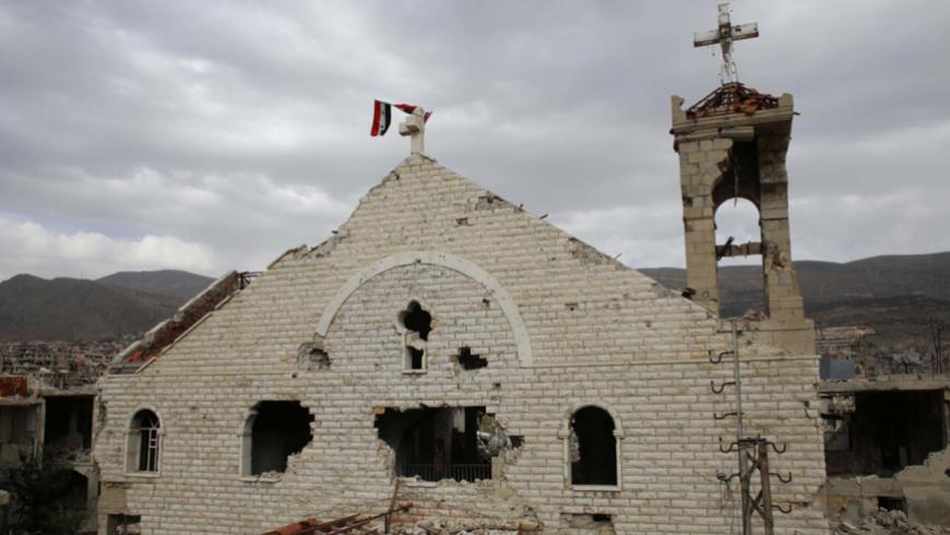 Iglesia-destruida-en-Siria contra
