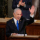 Israeli Prime Minister Benjamin Netanyahu addresses a joint meeting of Congress in Washington capitolio