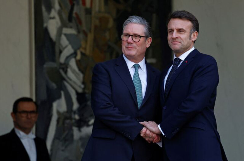 Macron y Starmer - Reuters francia