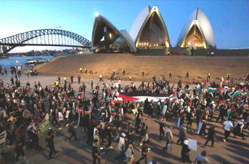 Manifestacion-antisemita-Sydney-Opera-House-AP violencia
