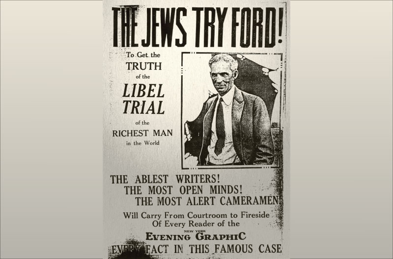 Pancarta-anunciando-el-juicio-a-Ford king