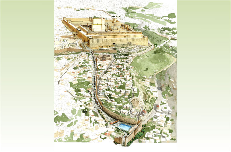 Ilustracion-del-camino-de-los-peregrinos templo