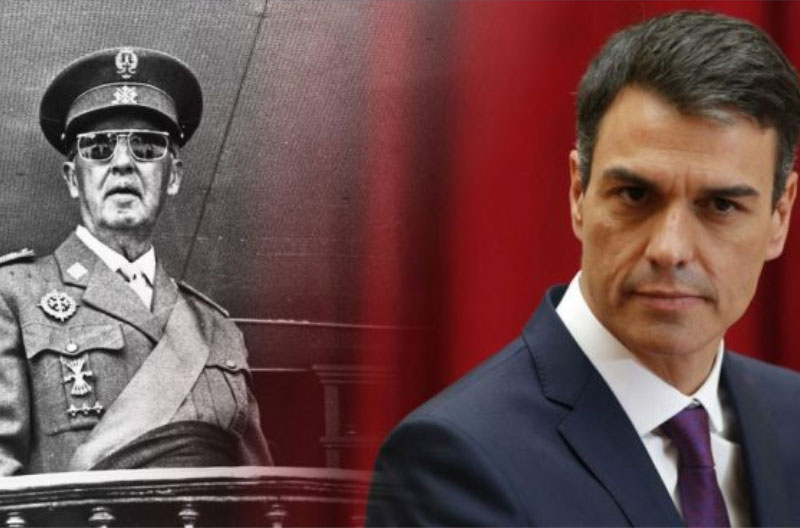 Franco-y-Pedro-Sanchez-OKDiario antisemitismo