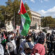 Marcha-propalestina-en-Columbia-7-octubre-2024-AFP estudiantes