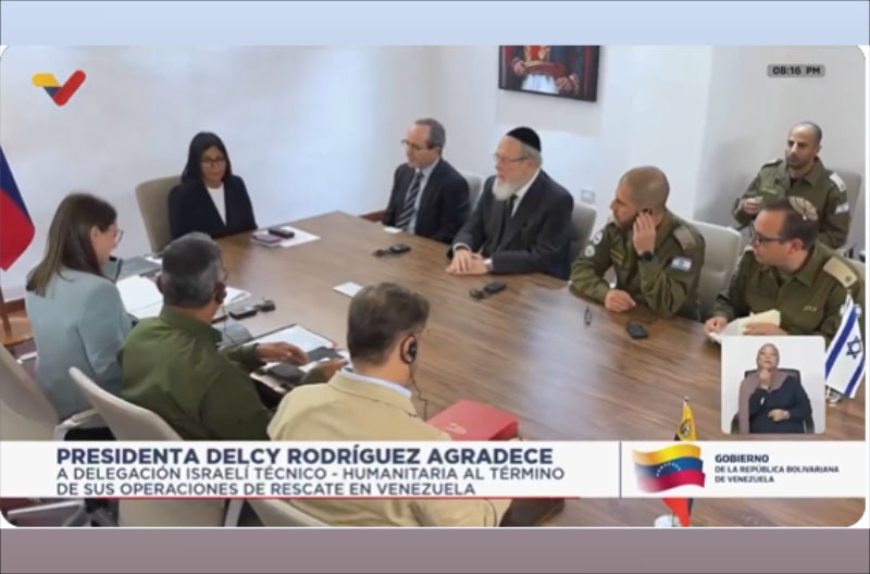 Delcy-con-delegacion-israeli-VTV agradecimiento